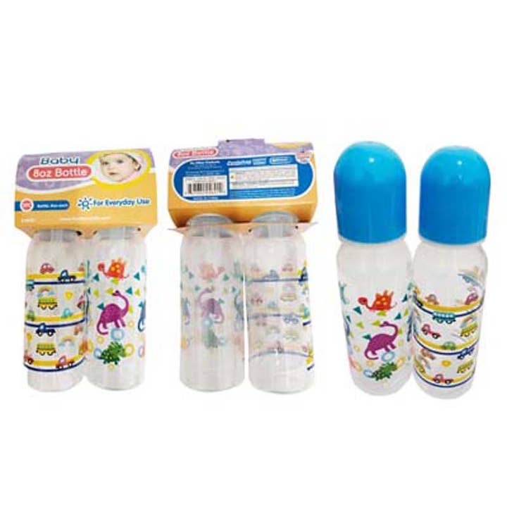 Baby Bottle 2X8 Oz Green Card; 24827,24049,24048 for wholesale by Deluxe Import Trading