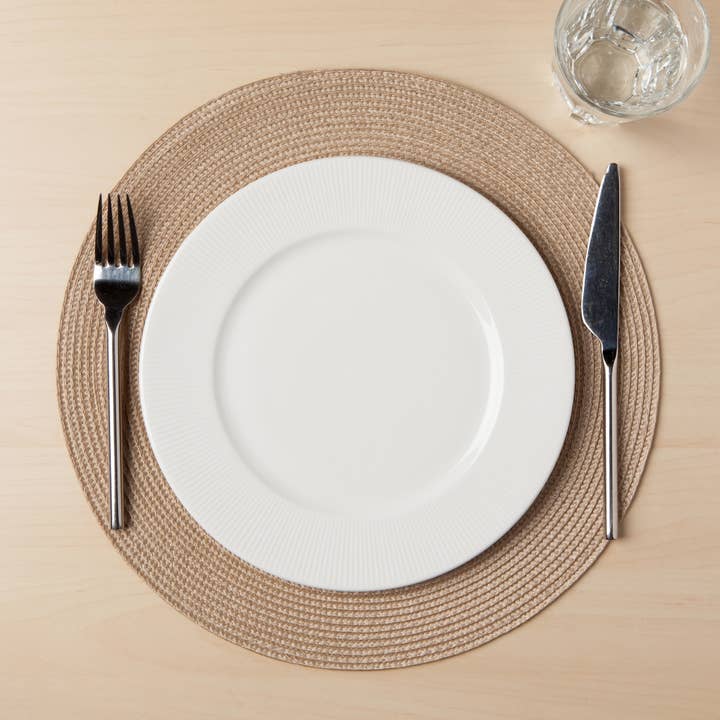 Danica Brands - Wholesale Placemat - Disko Light Taupe Round Placemat1