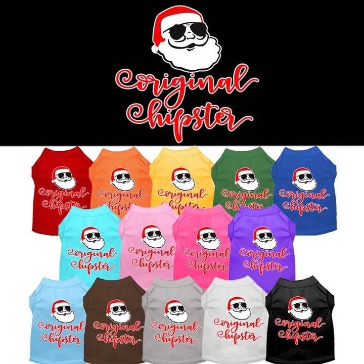 Christmas Pet Shirt "Original Hipster" for wholesale by As You Wish Apparel