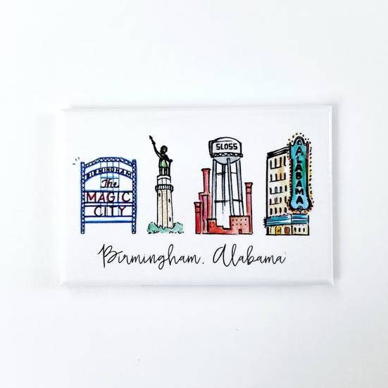 Birmingham, Alabama Magnet for wholesale by Natty Michelle Paperie