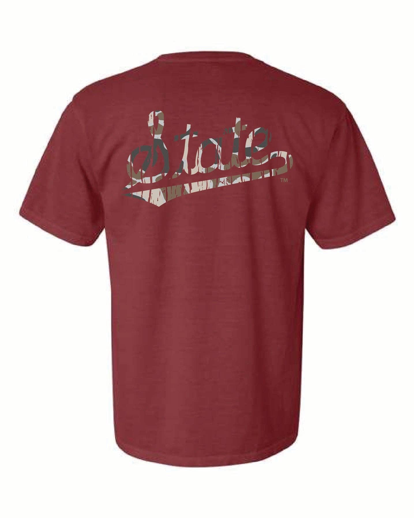 Speckle Bellies Clothing Company - Wholesale Screen Printed T-Shirt - Unisex - Msu State Camo Tee2