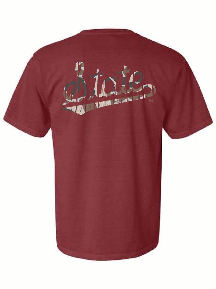 Speckle Bellies Clothing Company - Wholesale Screen Printed T-Shirt - Unisex - Msu State Camo Tee2