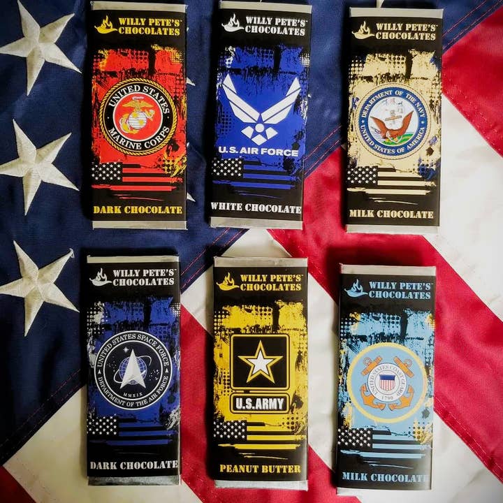Willy Petes Chocolate Co - Wholesale Chocolate Bar - Military Bar: U.S. Navy Chocolate Bar