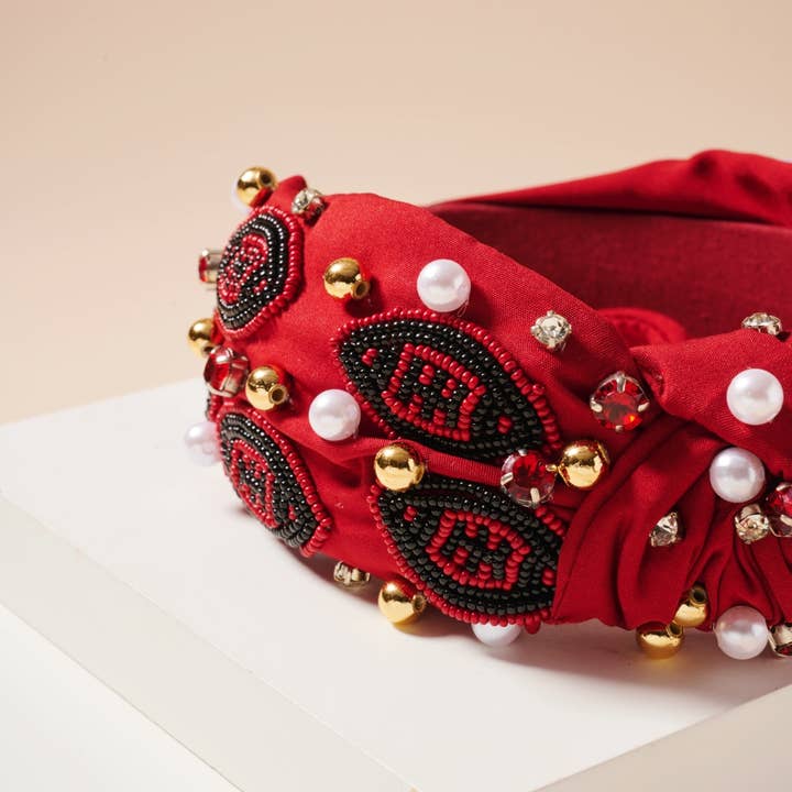 Frem - Wholesale Fashion Headband - Women's - Gameday Pearls and Seed Beads Headband6