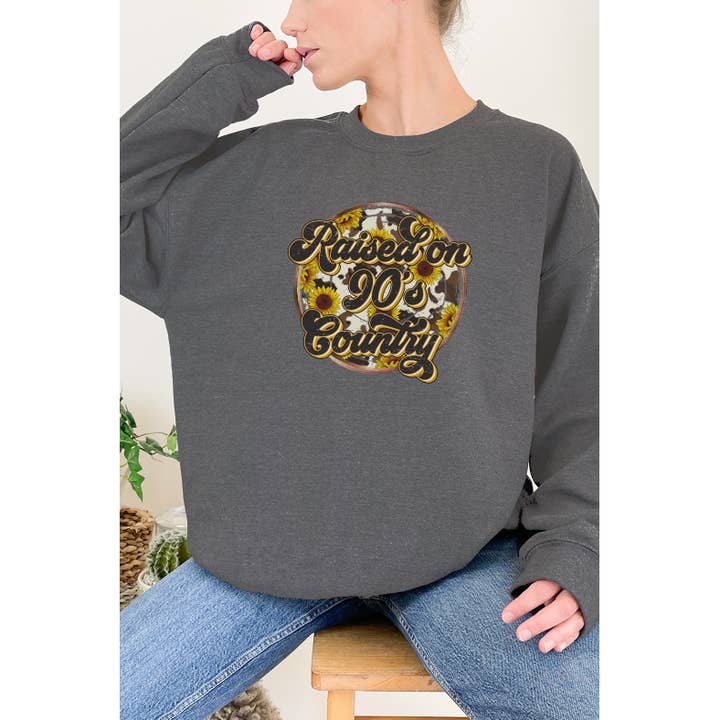 Opvokset på 90'erne Country Floral Graphic Sweatshirt for engroshandel hos Select Apparel