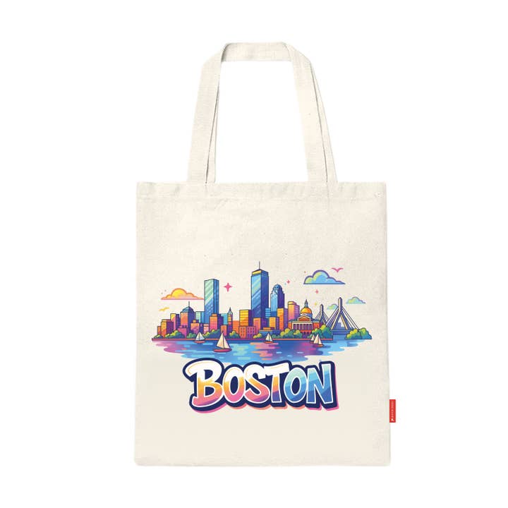 Boston Tote Bag - BOS Graffiti for wholesale by anyangartStudio