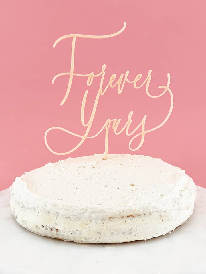 Forever Yours Cake Topper for wholesale by Proper Letter