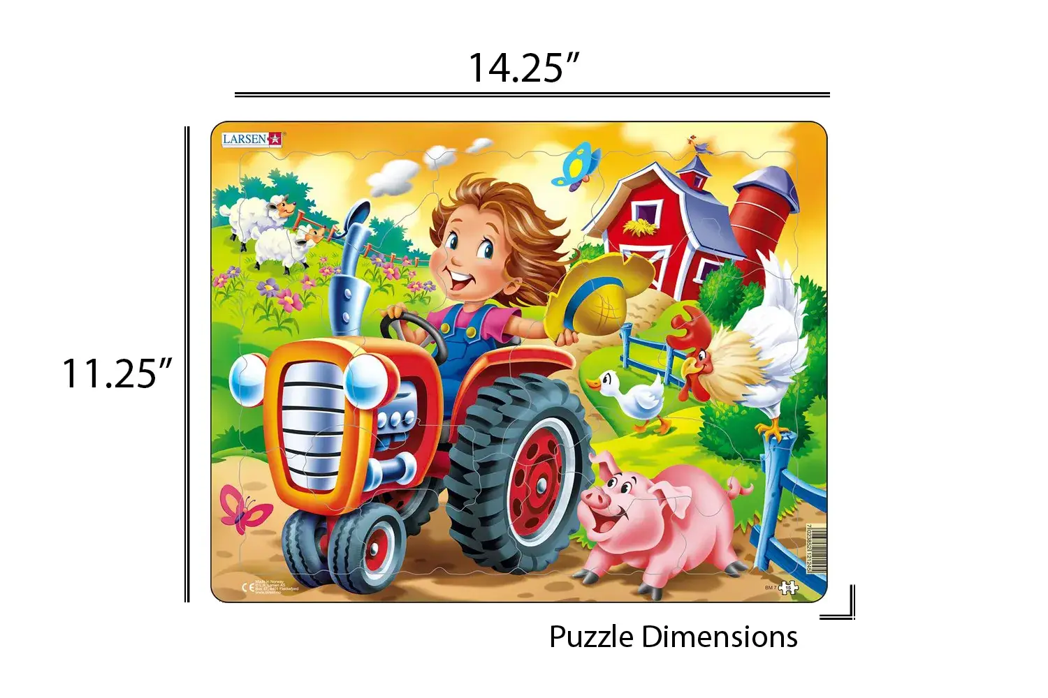 Springbok Puzzle - Vente Puzzle – enfant - Puzzle de 15 pièces pour enfants de ferme avec tracteur2