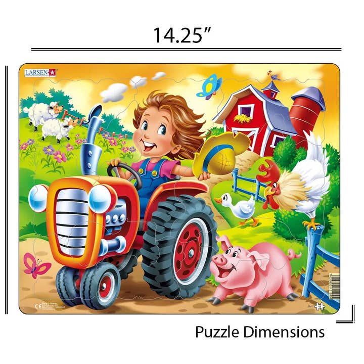 Springbok Puzzle - Vente Puzzle – enfant - Puzzle de 15 pièces pour enfants de ferme avec tracteur2