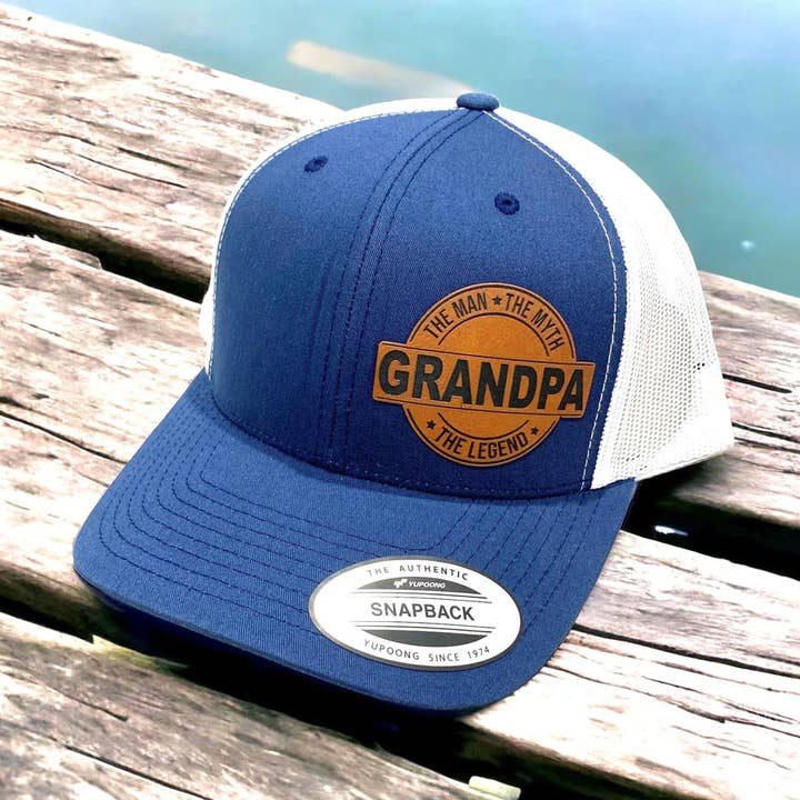 Grandpa | Leather Patch Hat for wholesale by Pinetree Innovations