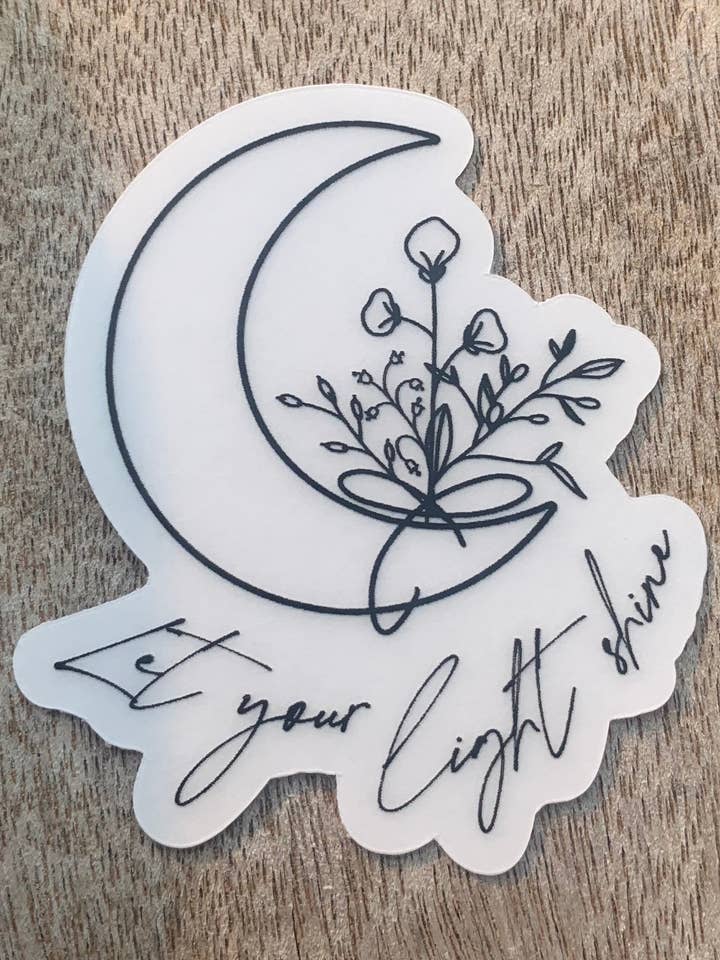 Autocollant « Laissez votre lumière briller » pour la vente par cwjgcrafts
