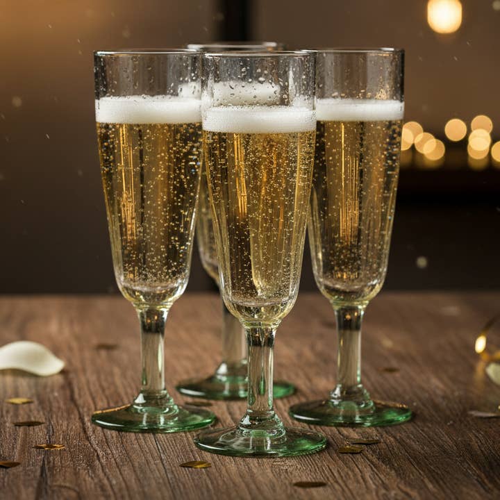 Jarapa – wholesale Wine glass – Recycled Glass Prosecco / Champagne Stemmed Glass 19cm0