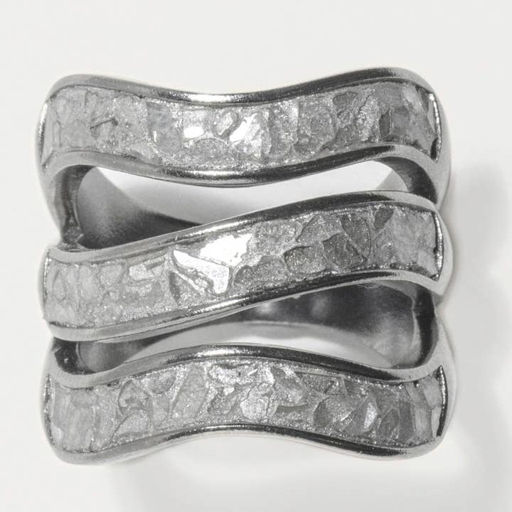 Zoya Oxidized Silver Ring for wholesale by Shana Gulati Jewelry