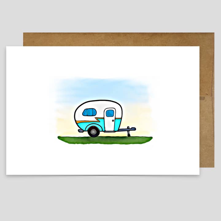 Retro Camper - Greeting Card for wholesale by Kevin & Kaia