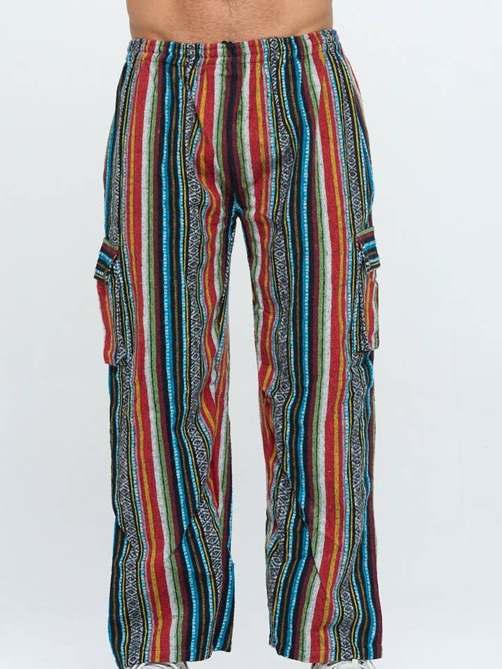 Kathmandu Imports - Wholesale Pants – Men's - Men's Striped Pants (KT-949)0