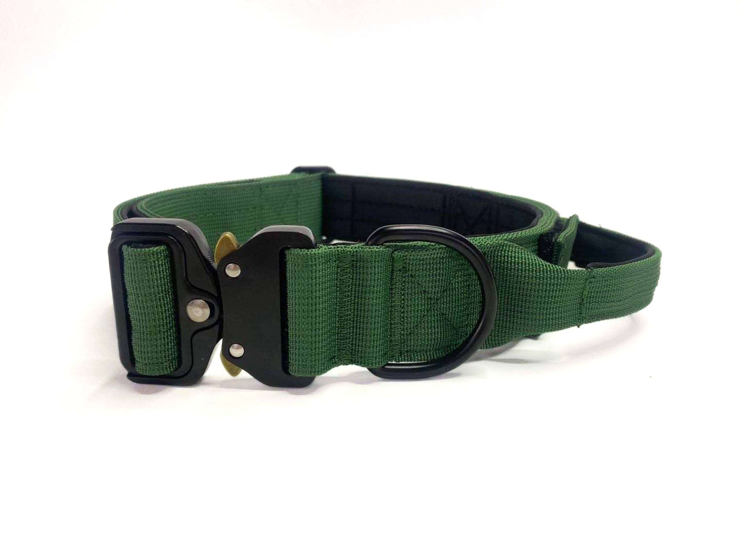 PETROAM - Vente Collier – chien - Collier tactique pour chien avec poche AirTag - Vert chasseur2
