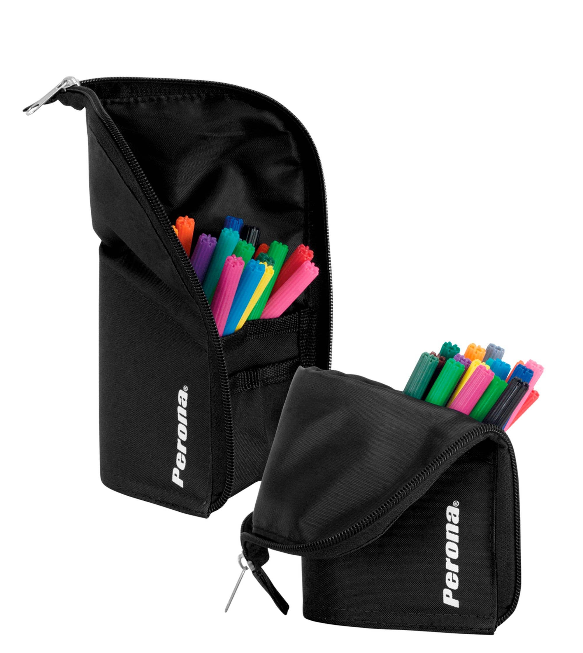 PERONA BAGS - Wholesale Pencil Case/Pouch - Perona 56944 Moldable Black Pencil Case3