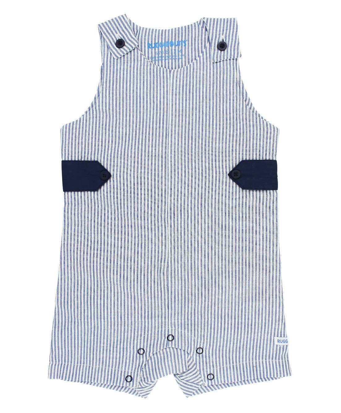 Baby Boys Blue Seersucker Classic Jon Jon for wholesale on Faire0