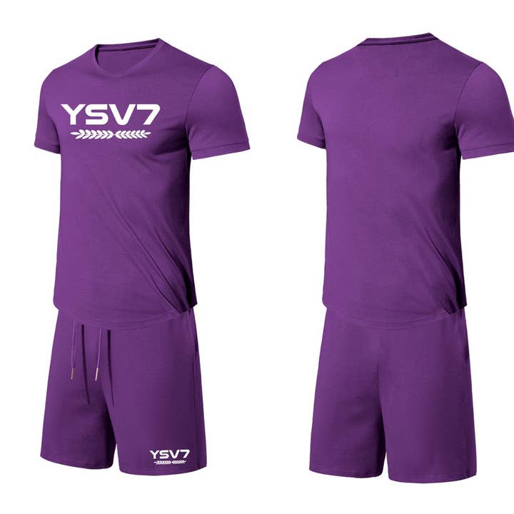 CONJUNTO AJUSTADO ROXO PARA HOMEM por atacado de YSV7