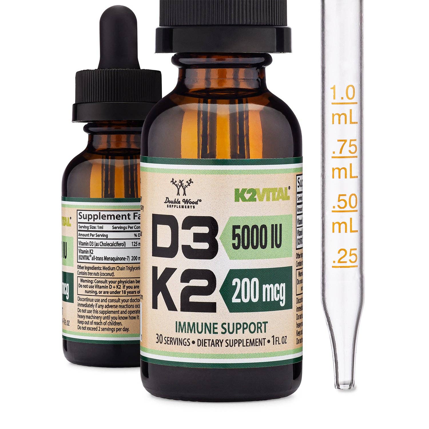 Double Wood Supplements - Wholesale Oral Supplement/Vitamin - Vitamin D3 + K2 Liquid Drops4