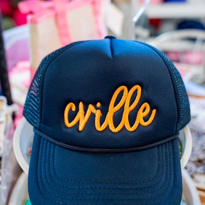 Navy City Custom Foam Front Trucker for wholesale by Bluebird & Co.