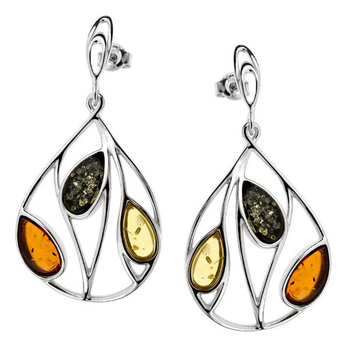 Brincos de Âmbar Báltico Mistos por atacado de Amber House