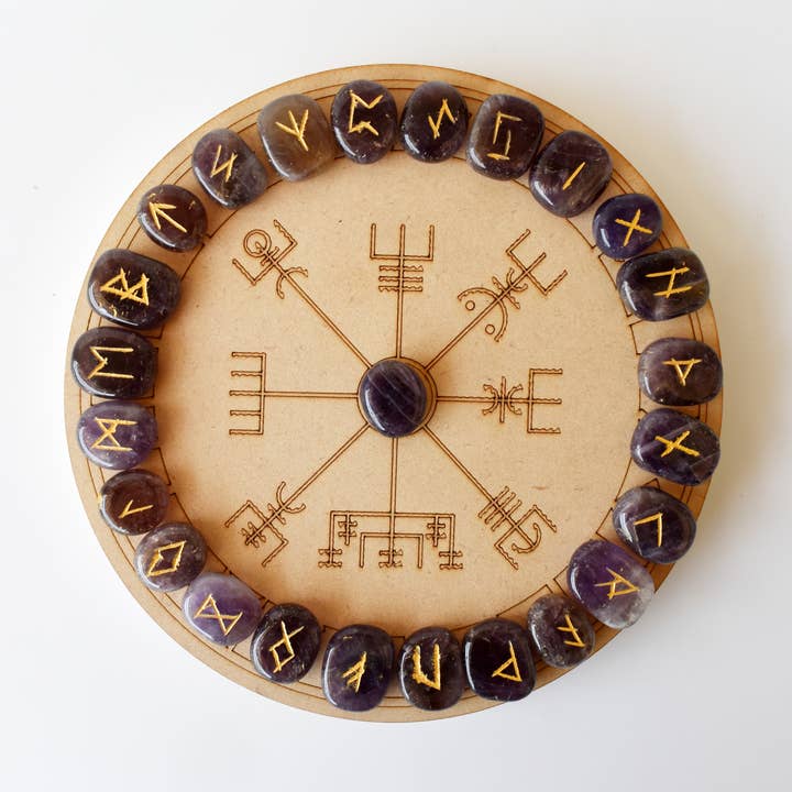 Soothing Crystals - Wholesale Spiritual Stone/Crystal - Futhark Rune Set | Amethyst | Rune Stones | Runic Crystals4