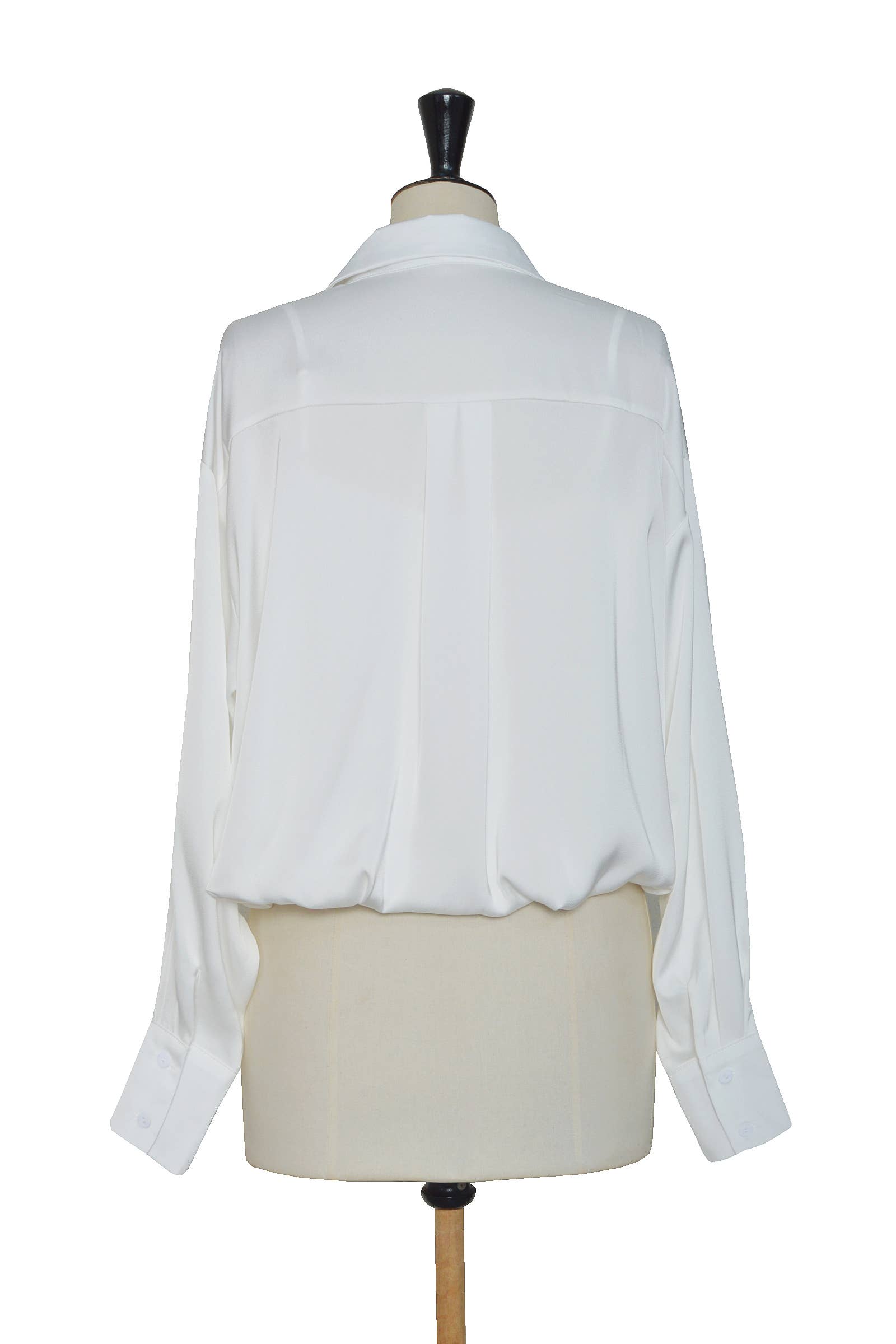 ELLI WHITE - Wholesale Blouse - Women's - Satin blouse with 2-in-1 effect and integrated lace camisole4