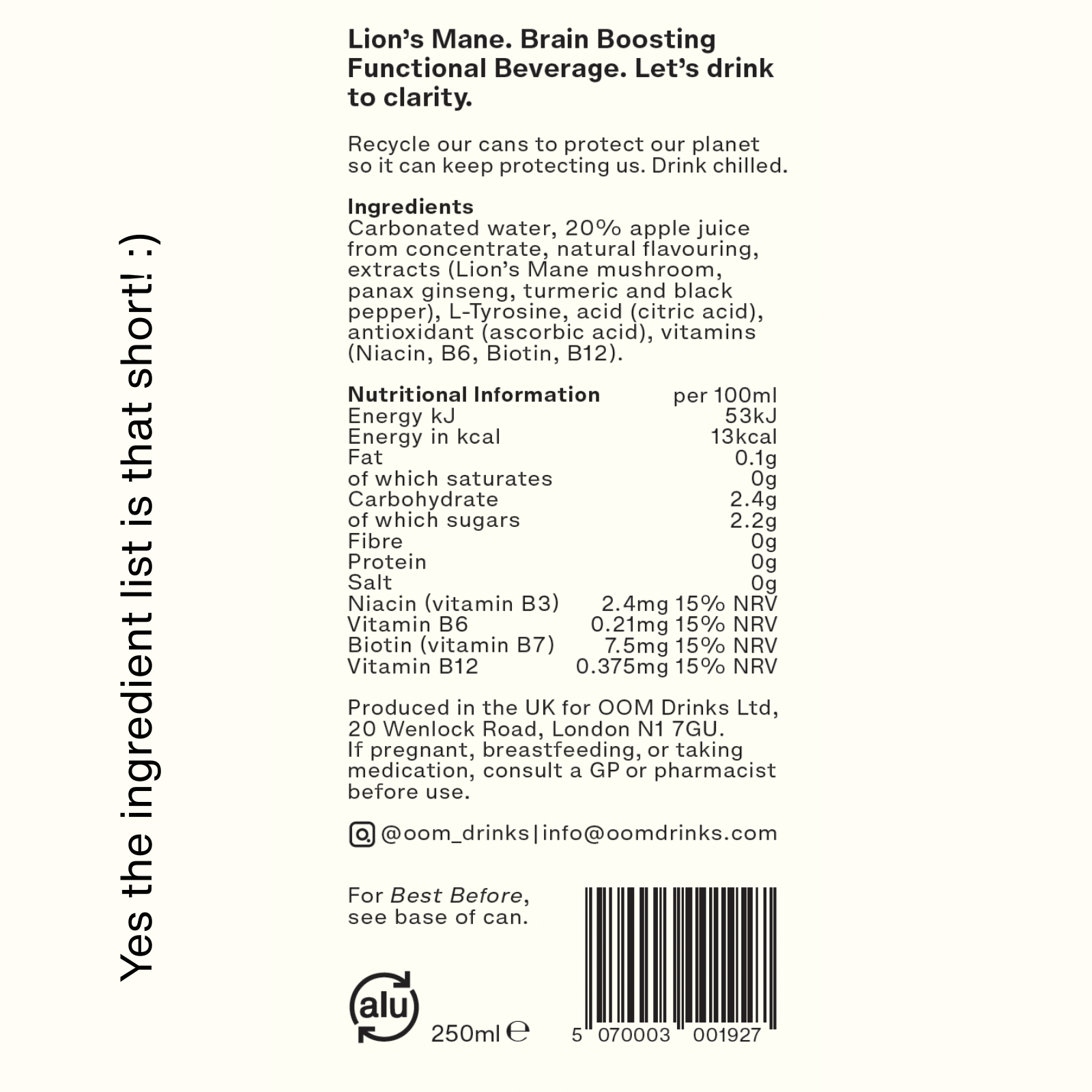 Oom Drinks Ltd - Wholesale Sports/Energy Drink - OOM Focus (12 Pack)4