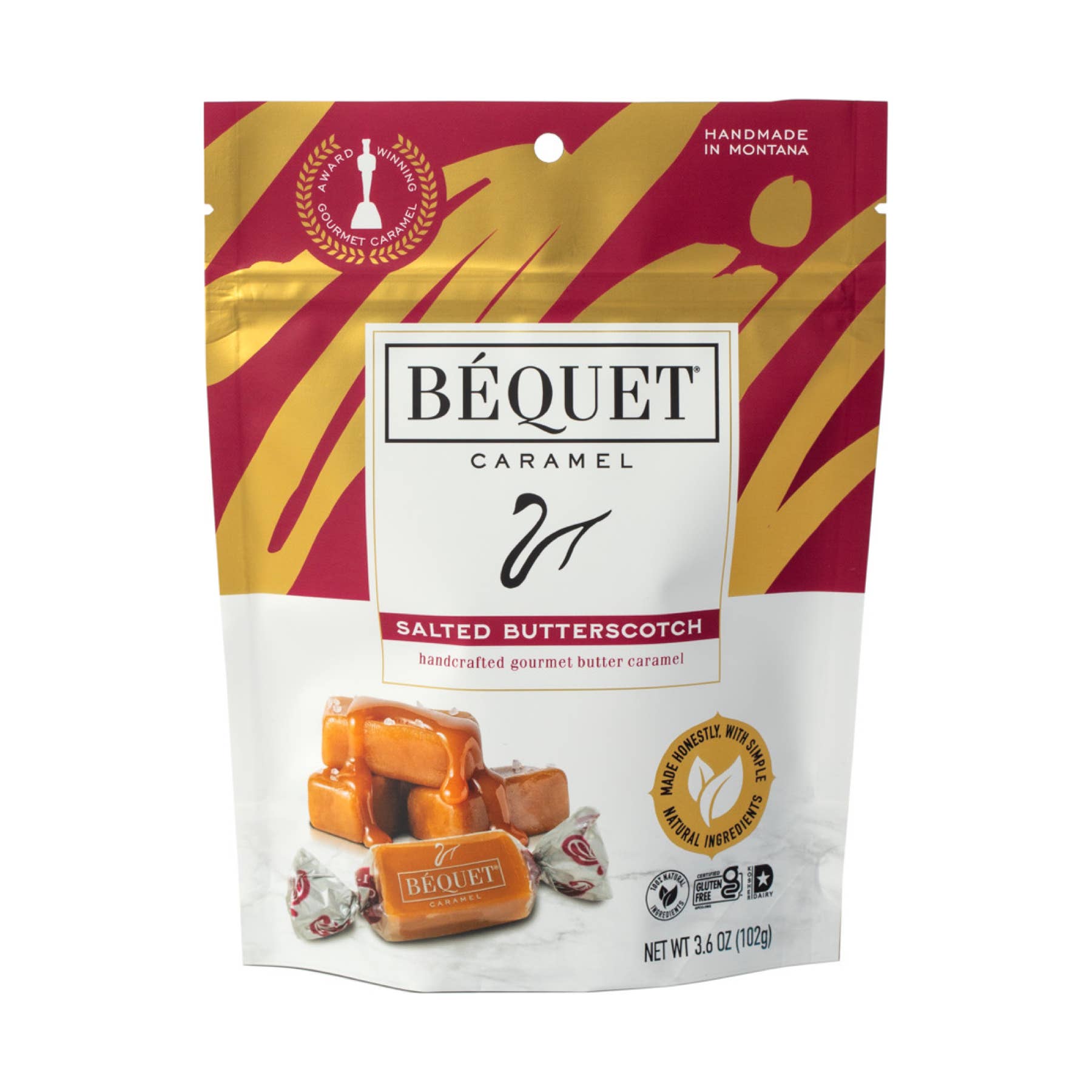 Béquet Confections - Wholesale Caramel - Béquet Gourmet Caramel 3.6 oz Pouch7