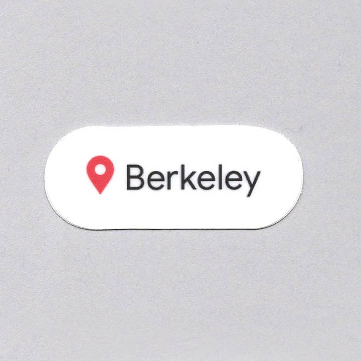 Berkeley Location Tag Mini Sticker for wholesale by Bring Aloha