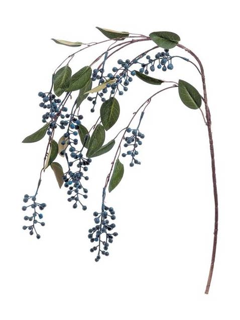 Cascade Berry Branch, 38", Blue for wholesale by Select Artificials, Inc.
