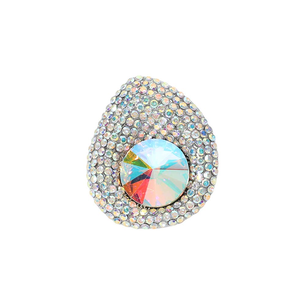 Sensibling Corp. - Wholesale Cocktail/Statement Ring - Pearl Stone Paved Stretch Ring
11