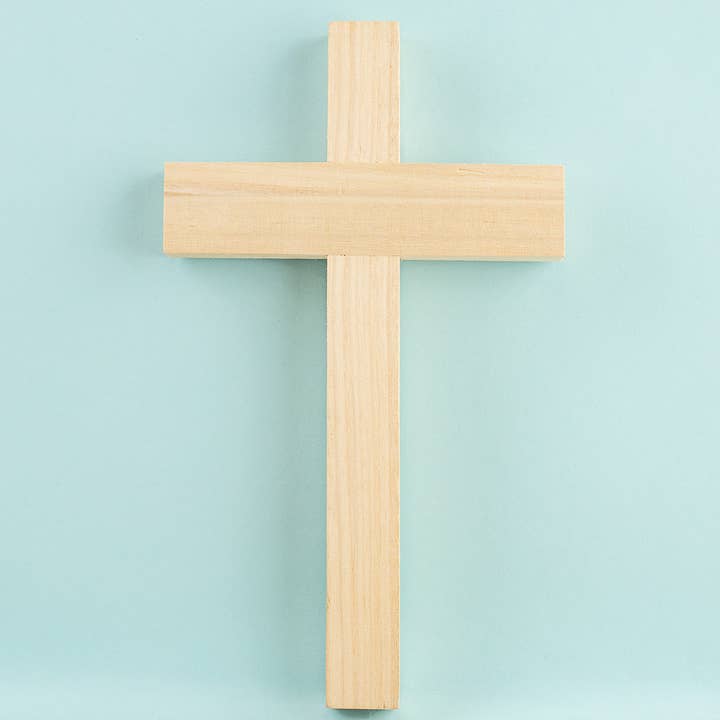 Croix murale en bois non fini - 24 cm x 14 cm pour la vente par Factory Direct Craft