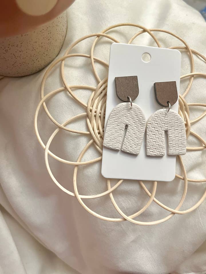 boho aztec arch earrings for wholesale by Terra Made