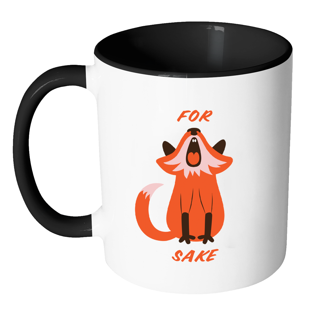 Disrupted Industries - Wholesale Coffee Mug - For Fox Sake Coloured Accent Mug1