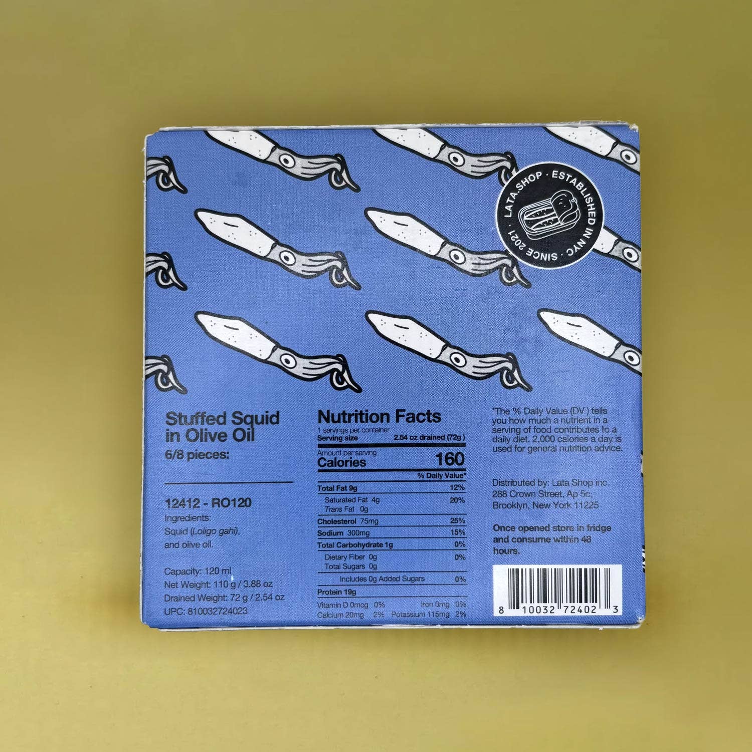 Lata - Wholesale Tinned Fish - Lata Stuffed Squid in Olive Oil3