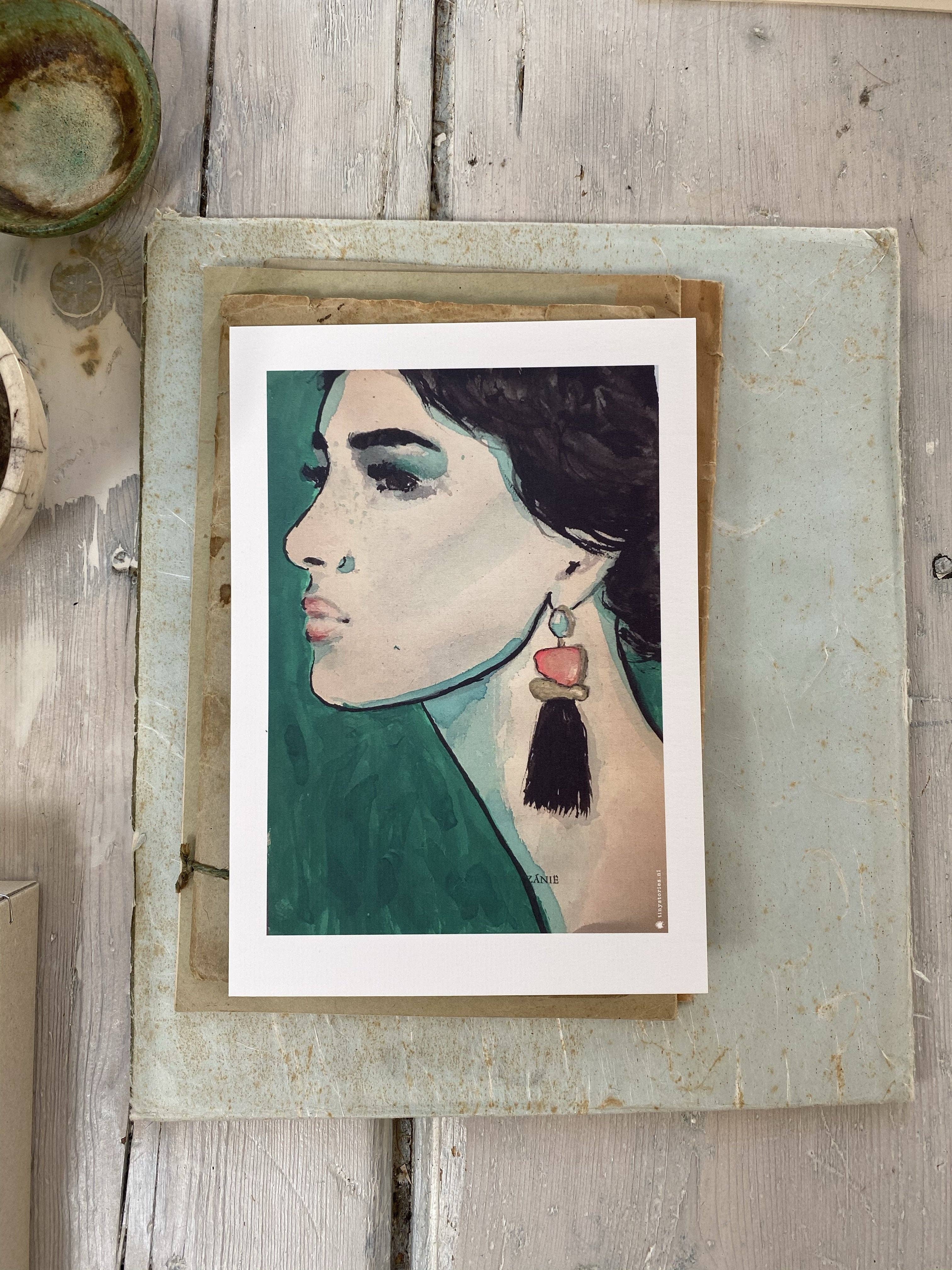 tinystories - Wholesale Postcard - Art Card "Émeraude"0