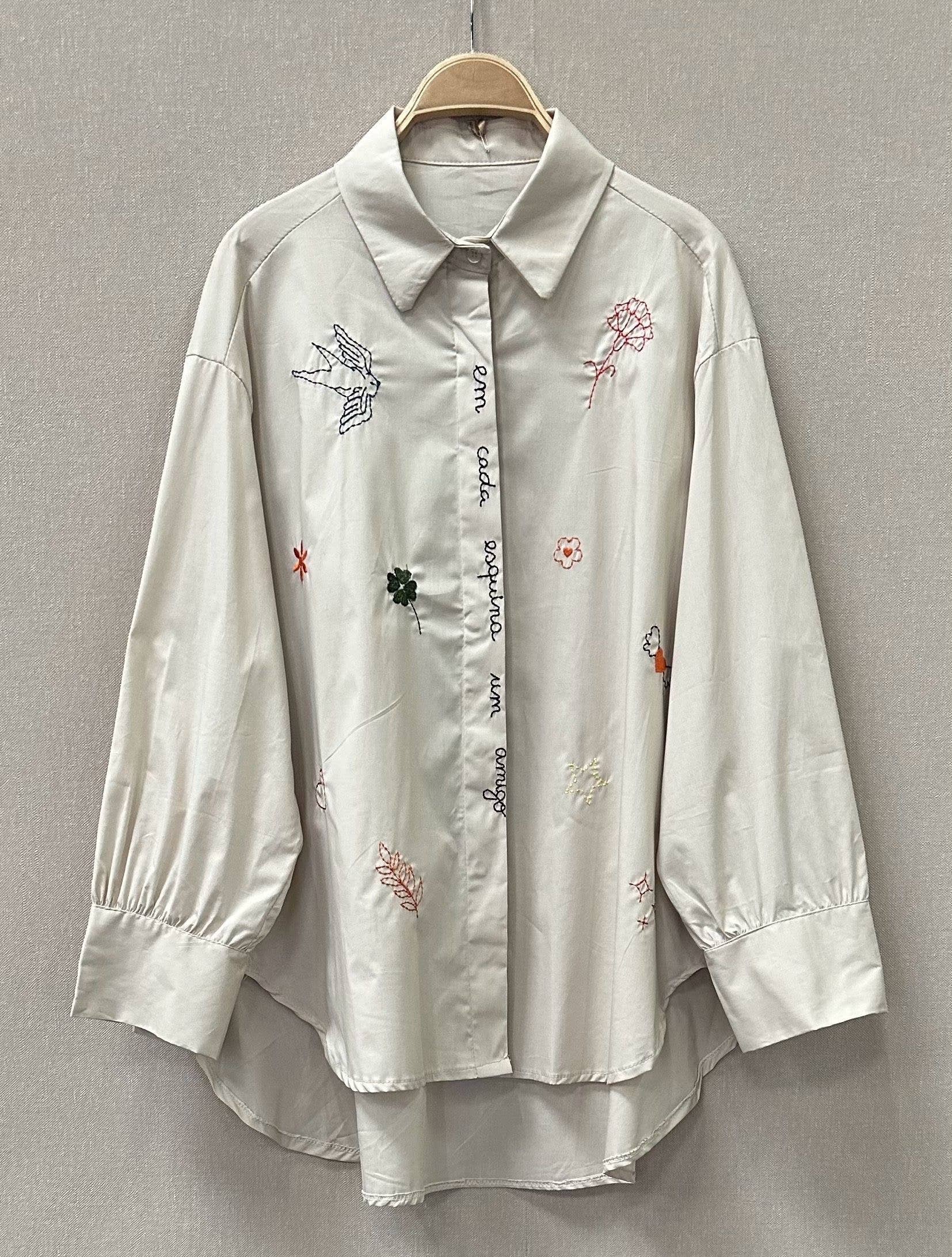 SWEET MAGIC MODA Y COMPLEMENTOS - Wholesale Button Down Shirt - Women's - LONG SLEEVE COTTON SHIRT2