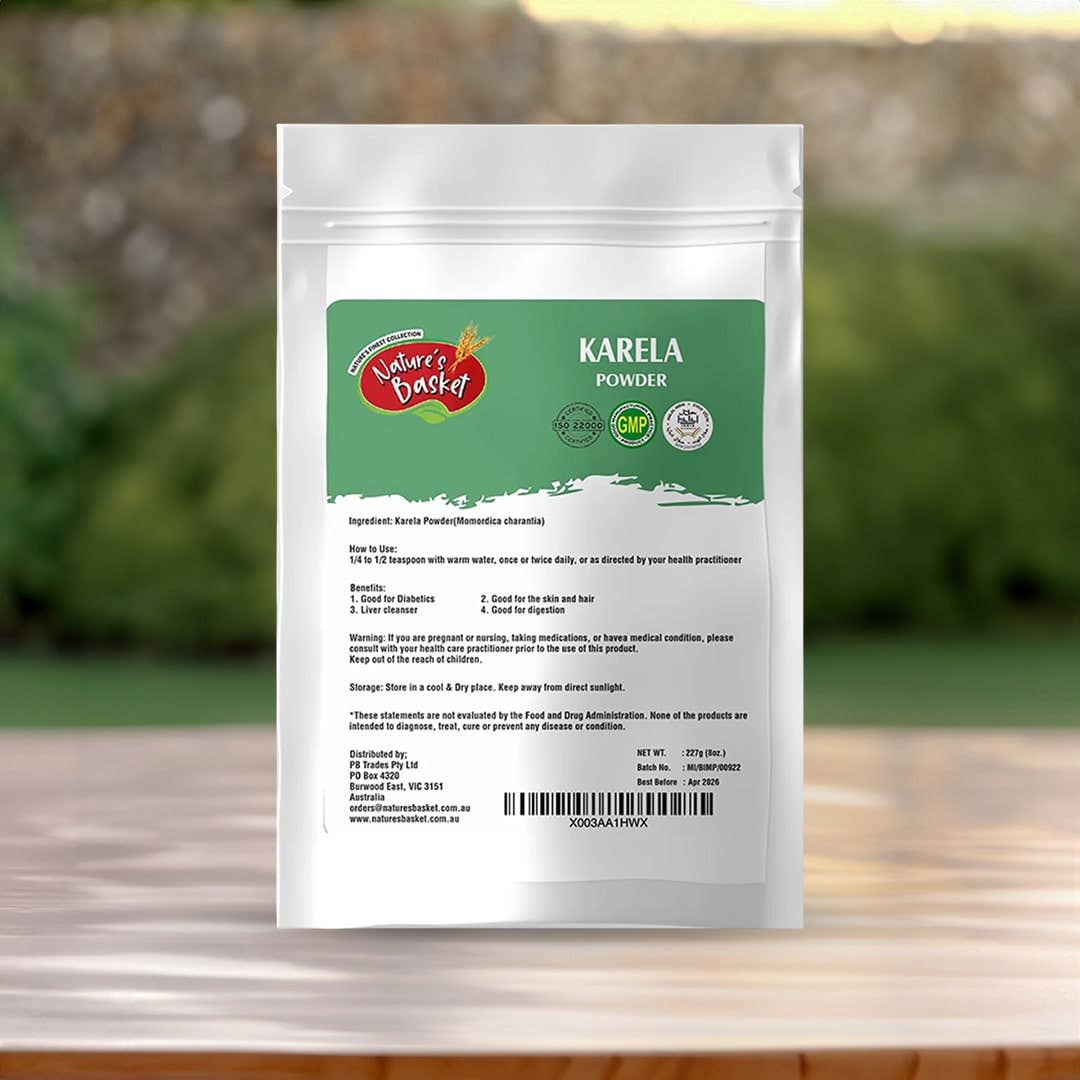 Natures Basket – Proteína/Superalimento em pó por atacado – Pó de Karela (Momordica Charantia) Nature's Basket 227g6