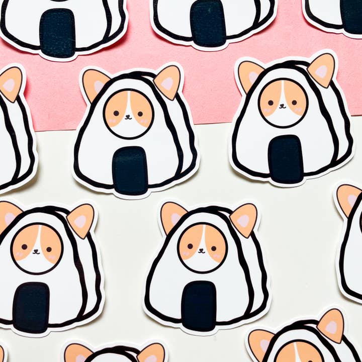 Triangle Onigiri Corgi for wholesale by Single Sploot