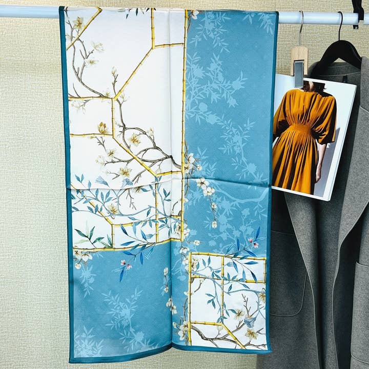 Marayn - Wholesale Scarf - Women's - Mulberry Silk Scarf Floral Elegance for Every Occasion3