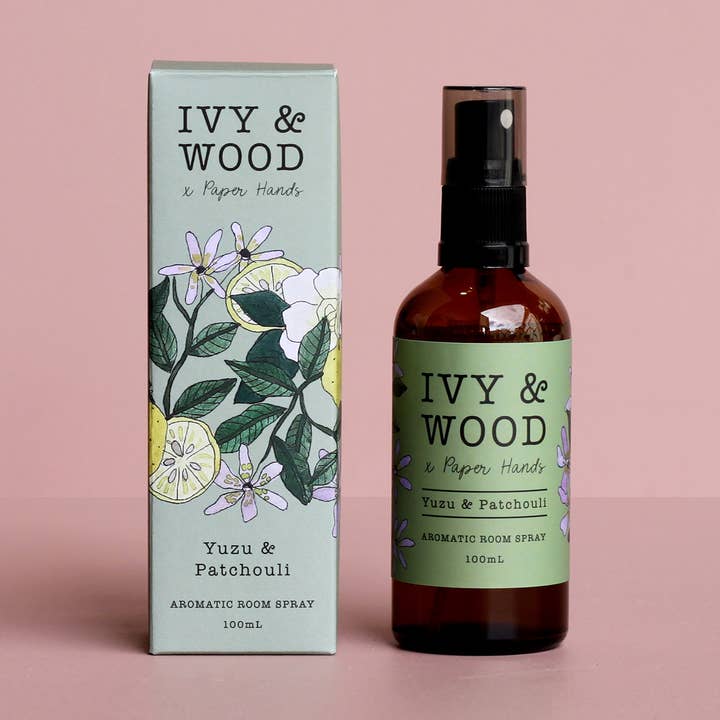 Botanical: Yuzu & Patchouli Room Spray for wholesale by Ivy & Wood