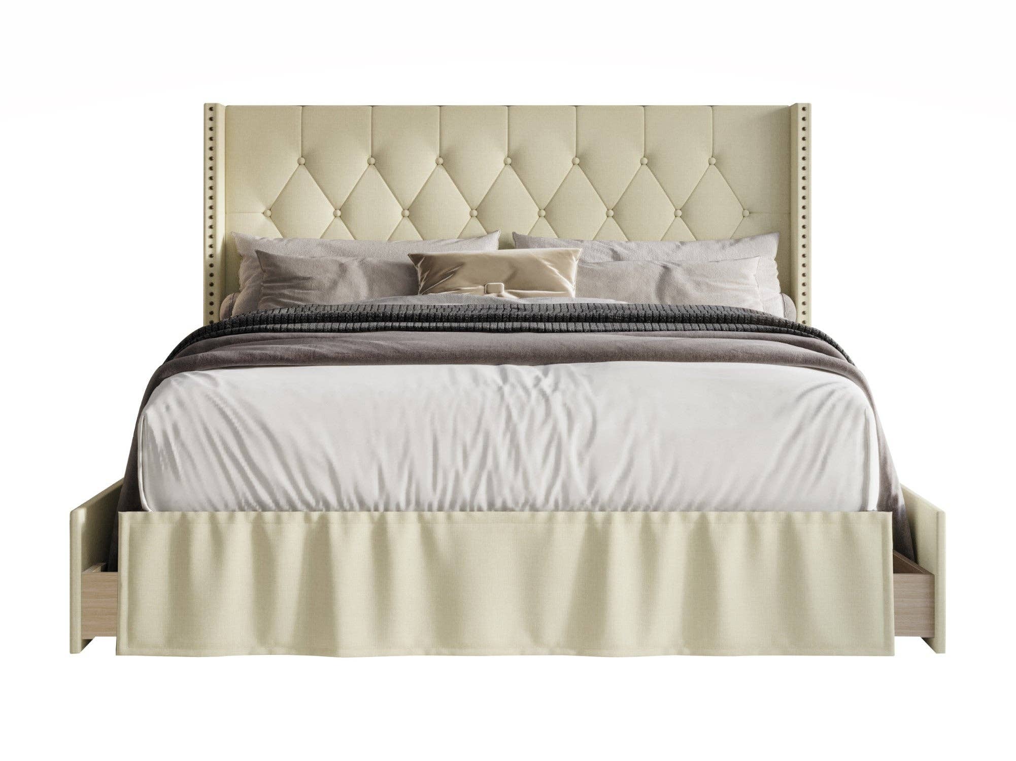 Home Design - Wholesale Bed - Home Design Andrea Upholstered Storage Panel Bed Frame1