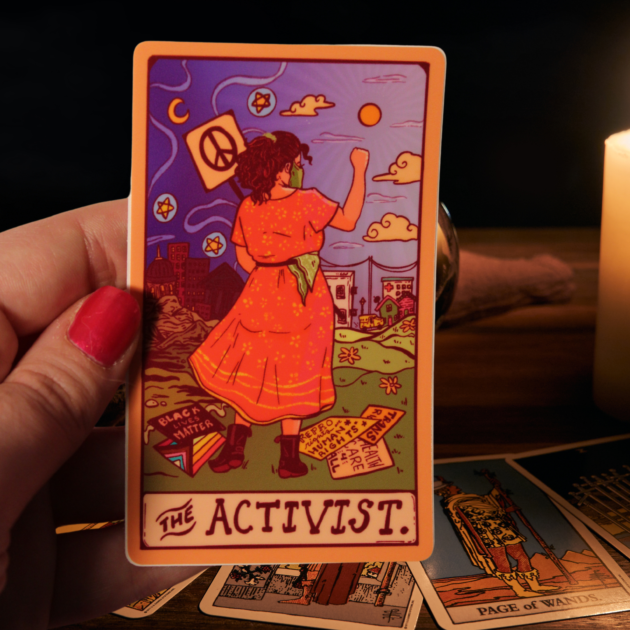 Liberal Jane Illustration – Adesivo por atacado – The Activist - Autocolante Die Cut (Brilhante)0