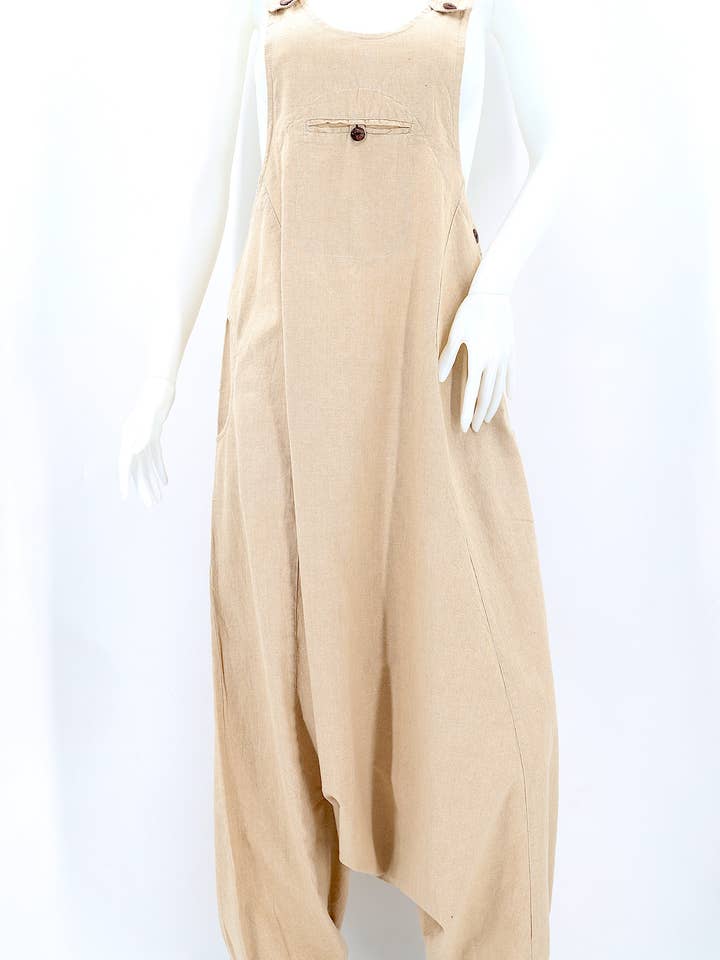 Himalaya Handmade - Wholesale Overalls - Women's - Cotton Hippie Handmade Solid Color Drop Down Bohemian Overalls22