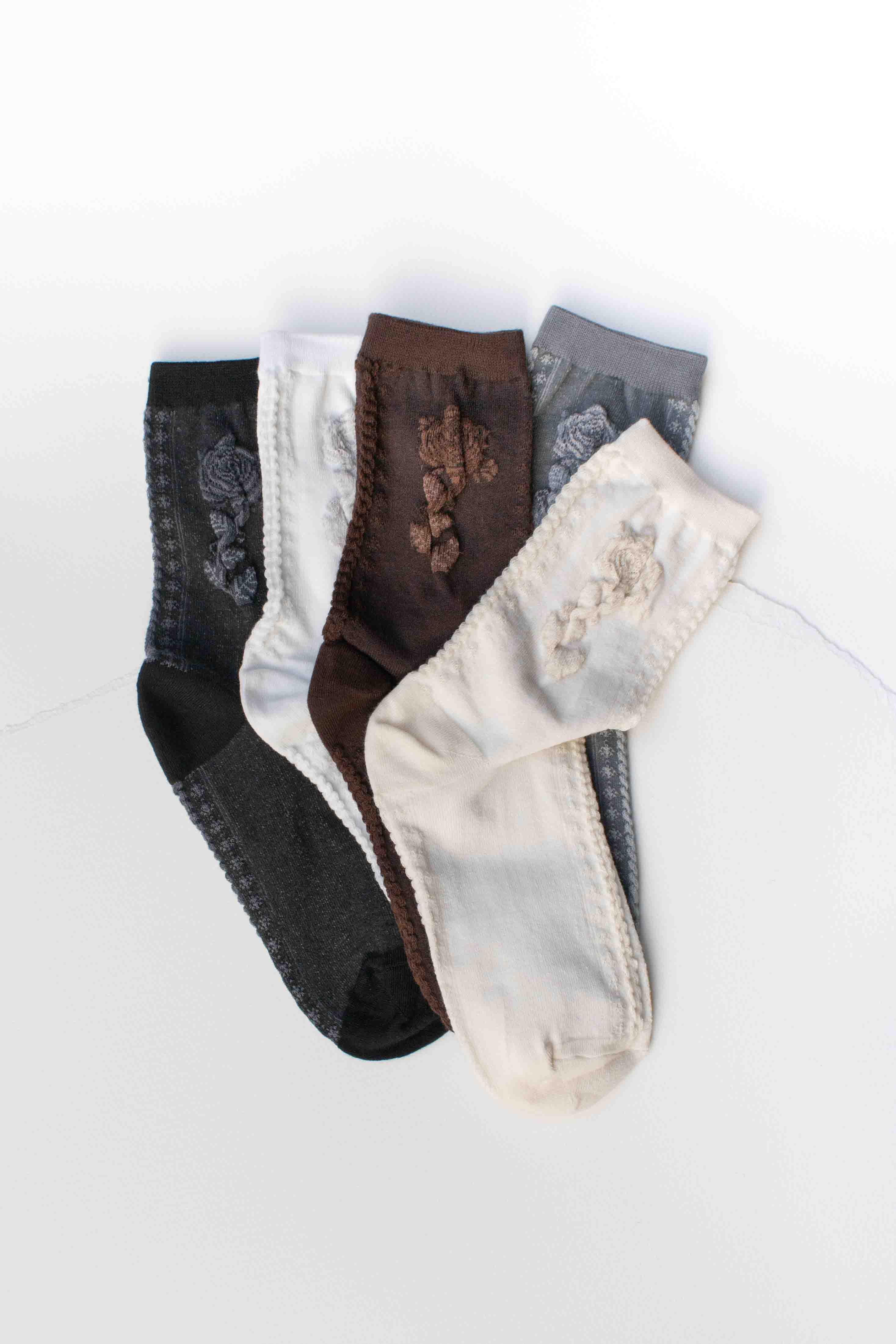 Tiepology - Wholesale Socks - Women's - Rose Cotton Blend Socks11