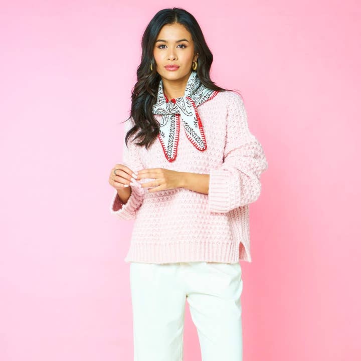 Cara & The Sky - Wholesale Knit Sweater - Women's - Darwin Oversized Chunky Knit Jumper Pink6