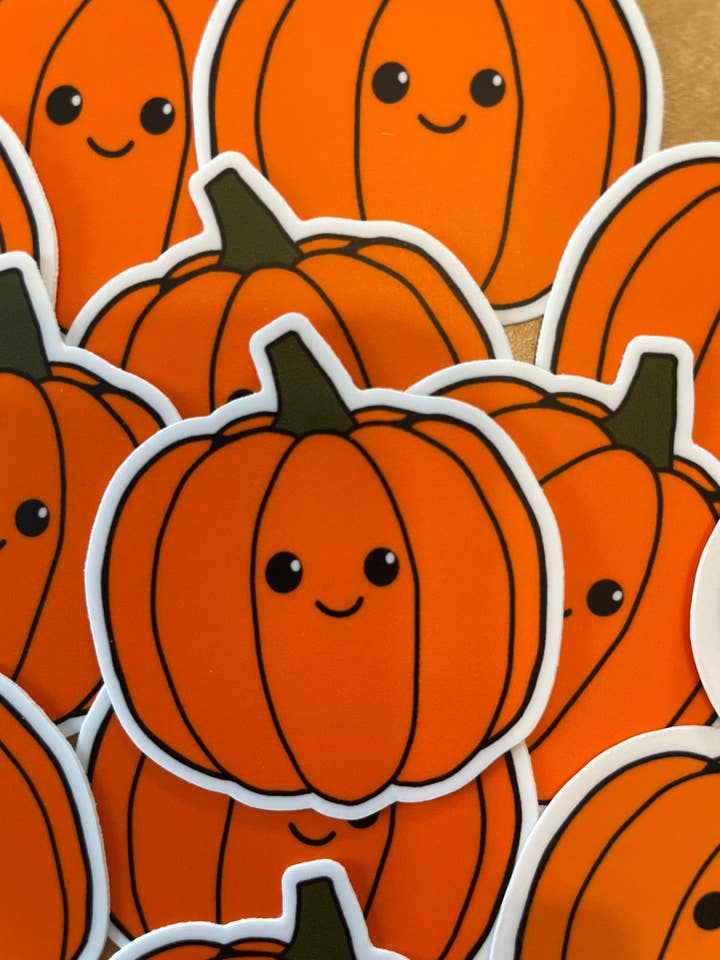 Halloween Sticker | Cute Pumpkin Stickers | Vinyl Sticker | for wholesale by katierosecreative