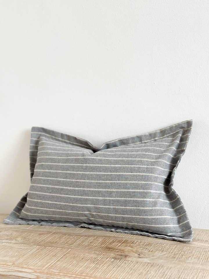Lexie Linen Blend Cushion Cover 50x30 - Grey for wholesale by Ellenvale Trade